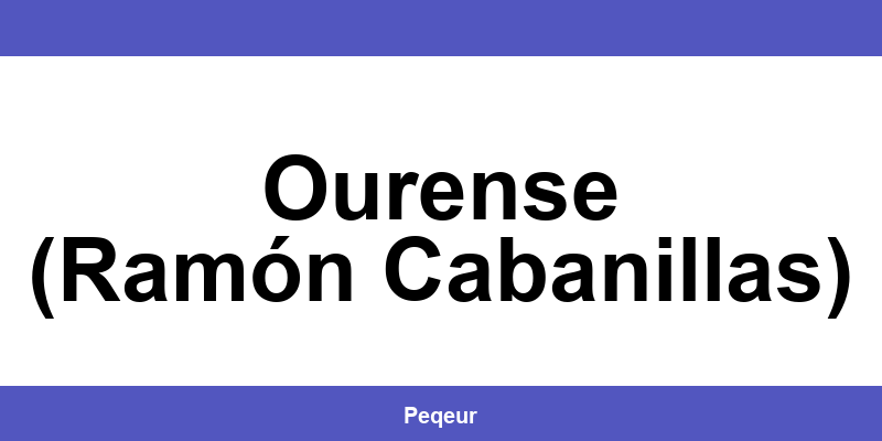 Número de teléfono de la oficina SEUR en Ourense (Ramón Cabanillas)